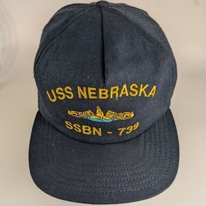 USS‎ Nebraska SSBN-739 Submarine Strapback United States Navy USA Made Cap Hat